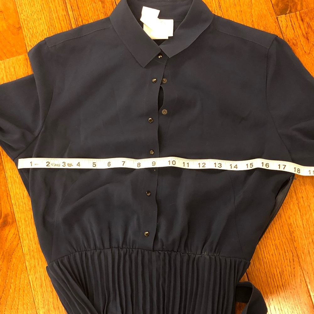 Akris Blue Long Sleeve Dress Shirt with Collar - Picture 5 of 7